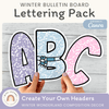 Winter Bulletin Board Letters - Composition Notebook Classroom Decor - Miss Jacobs Little Learners