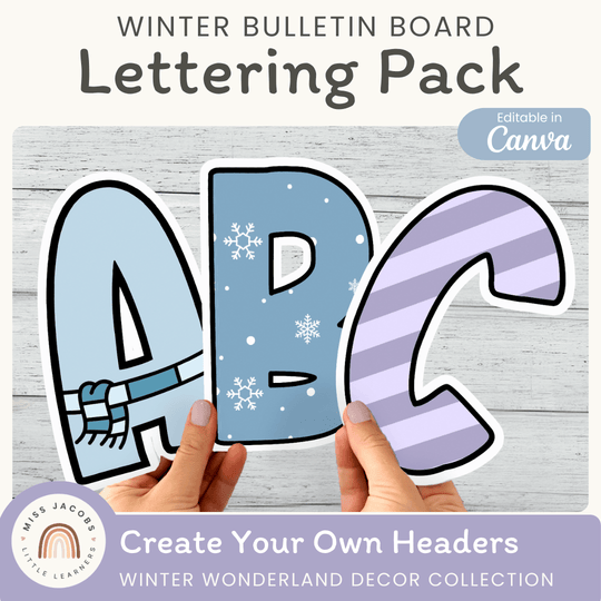 Winter Wonderland Bulletin Board Letters Classroom Decor