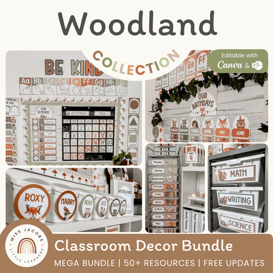 Woodland Theme Classroom Decor Bundle