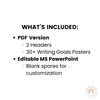Writing Goals Posters | Neutral Toned Classroom Decor - Miss Jacobs Little Learners