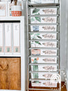 10 Drawer Cart Labels | Rustic Boho Plants Teacher Trolley Labels | Editable - Miss Jacobs Little Learners