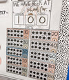 100 days of School Tally Boho Rainbow | Neutral Rainbow Theme - Miss Jacobs Little Learners