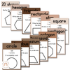 2D Shape Posters | Ombre Neutral Math Classroom Decor - Miss Jacobs Little Learners