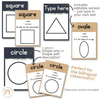 2D Shape Posters | Rustic BOHO PLANTS decor - Miss Jacobs Little Learners
