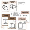 3D Shape Posters | Ombre Neutral Math Classroom Decor - Miss Jacobs Little Learners