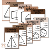 3D Shape Posters | Ombre Neutral Math Classroom Decor - Miss Jacobs Little Learners