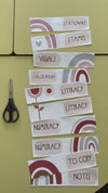 Earthy Rainbow Trolley Labels | Editable