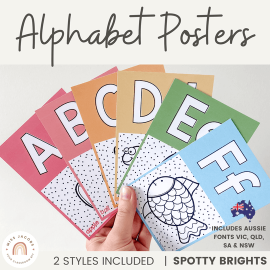 Alphabet Posters Bundle - Spotty Bright Decor