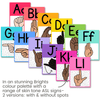 ASL (American Sign Language) Alphabet Posters | BRIGHTS | Rainbow Brights - Miss Jacobs Little Learners