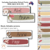 Student Desk Plates | Australiana Classroom Decor | Australian Flora and Fauna | Miss Jacobs Little Learners | Editable