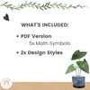 Boho Plants Large Math Symbols - Miss Jacobs Little Learners