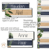 Boho Plants Student Desk Plates | Editable Rustic Classroom Decor - Miss Jacobs Little Learners
