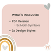 Boho Rainbow Large Math Symbols - Miss Jacobs Little Learners