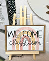 Boho Rainbow Welcome Sign | Modern Neutral Rainbow - Miss Jacobs Little Learners