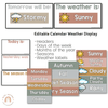 CLASSROOM CALENDAR & WEATHER DISPLAY | SIMPLE BOHO - Miss Jacobs Little Learners