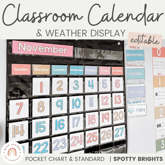 Calendar & Weather Display - Spotty Bright Decor