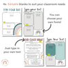 Classroom Newsletter Templates | Editable | Modern Rainbow Classroom Theme | Calm Decor - Miss Jacobs Little Learners
