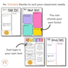 Classroom Newsletter Templates | Editable | Spotty Brights Classroom Theme | Neon Rainbow Decor - Miss Jacobs Little Learners
