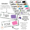 Color Cards | Modern Jungle Classroom Decor | EDITABLE - Miss Jacobs Little Learners