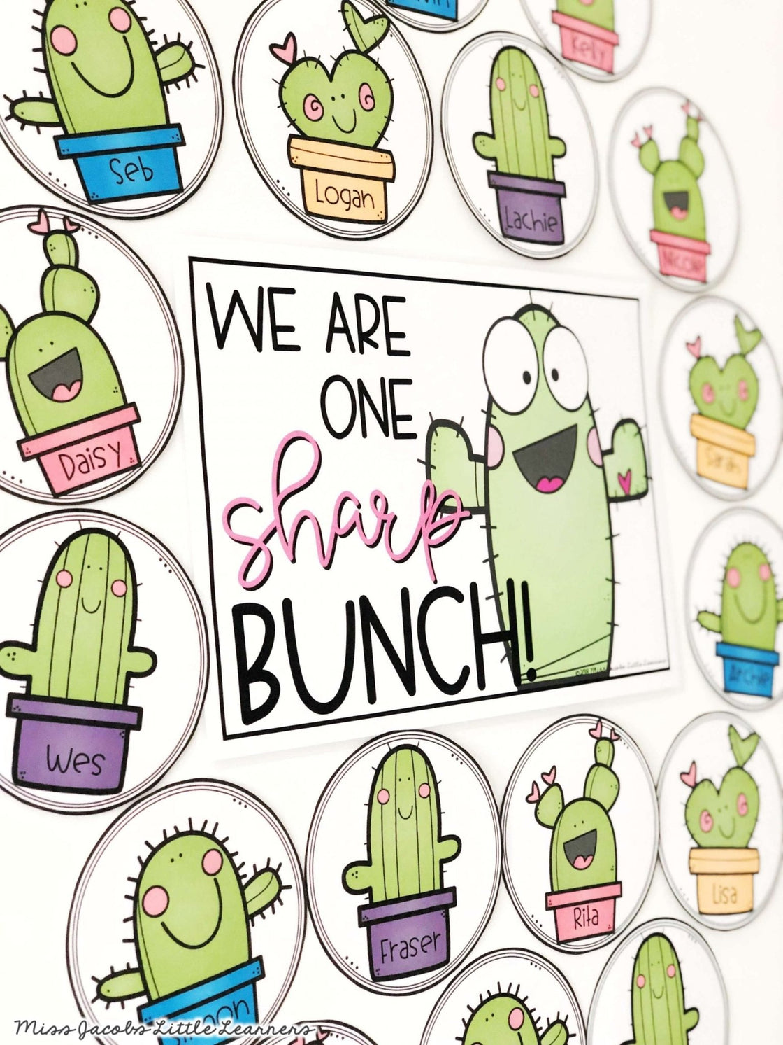 Door Display - Modern Cactus Classroom Decor – Miss Jacobs Little Learners
