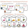 Cute Classroom Labels Bundle Assorted Characters | Editable Student Name Tags, Posters & Door Display | Cute Class Decor - Miss Jacobs Little Learners
