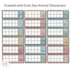 Cute Sea Life 100 Days at School Tally Display - Miss Jacobs Little Learners