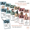 Cute Sea Life ASL (American Sign Language) Alphabet Posters - Miss Jacobs Little Learners