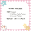 Daisy Gingham Pastels 6+1 Writing Traits Posters - Miss Jacobs Little Learners
