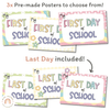 Daisy Gingham Pastels First Day of School Signs - Miss Jacobs Little Learners