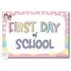 Daisy Gingham Pastels First Day of School Signs - Miss Jacobs Little Learners