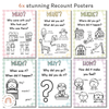 Daisy Gingham Pastels Recount Writing Posters and Prompts - Miss Jacobs Little Learners