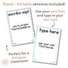 Daisy Gingham Pastels Synonym Posters - Miss Jacobs Little Learners