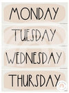 Days and Months Flashcards - Modern BOHO VIBES Classroom Decor - Miss Jacobs Little Learners