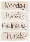 Days and Months Flashcards - Modern BOHO VIBES Classroom Decor - Miss Jacobs Little Learners