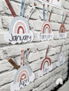 Earthy Boho Rainbow Birthday Display | Editable Neutral Classroom Decor - Miss Jacobs Little Learners