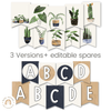 Editable Bunting & Display Banners in Modern Boho Plants themed decor - Miss Jacobs Little Learners