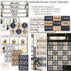 Editable Classroom Calendar | Boho Plants / Rustic Pocket Chart & Standard Size - Miss Jacobs Little Learners