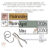 FLIP CALENDAR | BOHO RAINBOW CLASSROOM DECOR | NEUTRAL RAINBOW THEME | EDITABLE - Miss Jacobs Little Learners