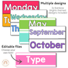 Flip Calendar | BRIGHTS | Classroom Decor - Miss Jacobs Little Learners