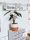 Flip Calendar | Modern Boho Plants Rustic Classroom Decor | Editable - Miss Jacobs Little Learners