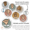 Hand Signals Posters | SIMPLE BOHO | EDITABLE - Miss Jacobs Little Learners