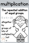 Math Operation Posters | MODERN RAINBOW Color Palette | Calm Colors Decor - Miss Jacobs Little Learners