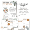 Meet the Teacher | MODERN JUNGLE | Editable Classroom Decor - Miss Jacobs Little Learners