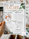 Meet The Teacher Templates | Editable Modern Boho Plants Decor - Miss Jacobs Little Learners