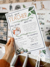 Meet The Teacher Templates | Editable Modern Boho Plants Decor - Miss Jacobs Little Learners