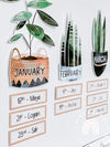 Modern Boho Plants Birthday Display | Rustic Boho Classroom Decor | Editable - Miss Jacobs Little Learners