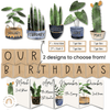 Modern Boho Plants Birthday Display | Rustic Boho Classroom Decor | Editable - Miss Jacobs Little Learners