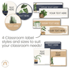 Modern Boho Plants Classroom Supply and Student Name Labels | Editable - Miss Jacobs Little Learners