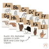 Modern Rustic ASL Alphabet Posters - Miss Jacobs Little Learners