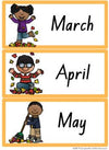 NSW Font Months and Days Labels | Rainbow Theme - Miss Jacobs Little Learners